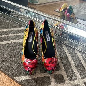 Steve Madden multi-colored flower heels